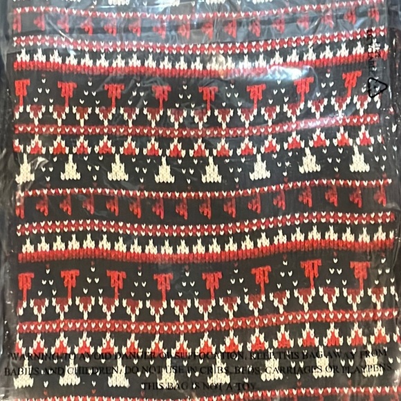 J. Jill Yarn-Dyed Fair Isle Scarf Red Multi Color NWT - Picture 4 of 4